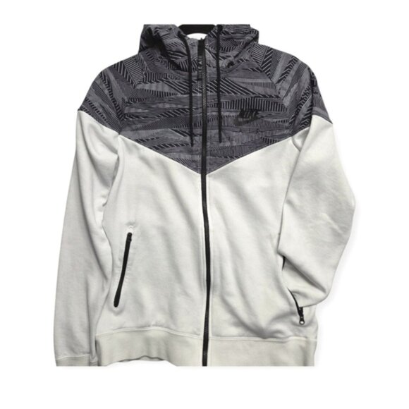 Nike Tech Monochrome Geometric Full-Zip Windrunner Hoodie Small - Picture 1 of 11
